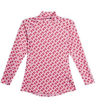 J.Lindeberg Ella Print Soft Compression Damen Top, tour geo pink