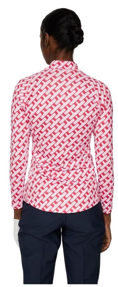 J.Lindeberg Ella Print Soft Compression Damen Top, tour geo pink
