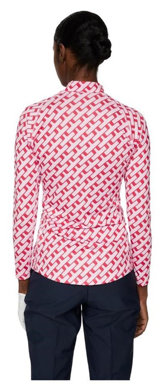 J.Lindeberg Ella Print Soft Compression Damen Top, tour geo pink