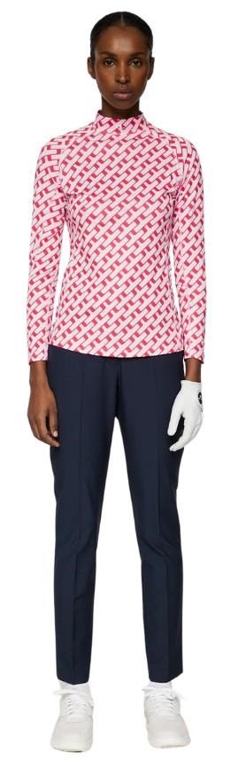 J.Lindeberg Ella Print Soft Compression Damen Top, tour geo pink
