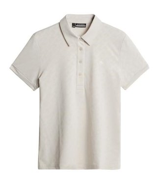 J.Lindeberg Alaya Jacquard Damen Poloshirt, moonbeam