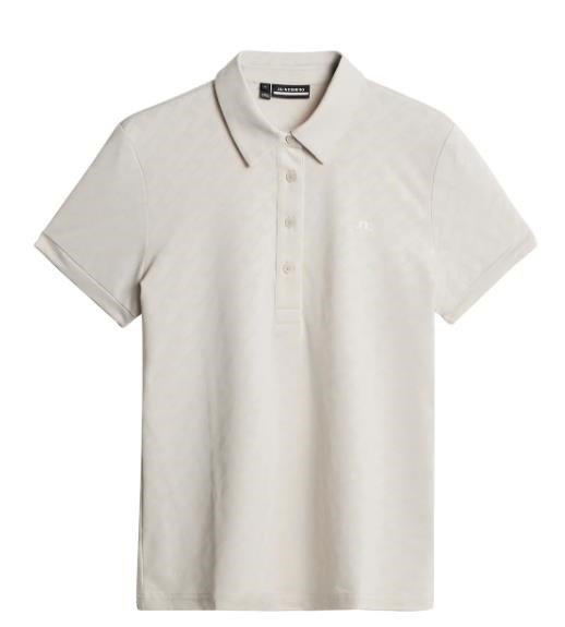 J.Lindeberg Alaya Jacquard Damen Poloshirt, moonbeam