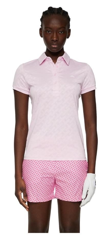 J.Lindeberg Alaya Jacquard Damen Poloshirt, rosa
