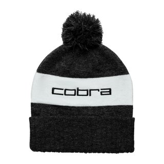 Cobra Pom Beanie Herren Wintermütze, schwarz