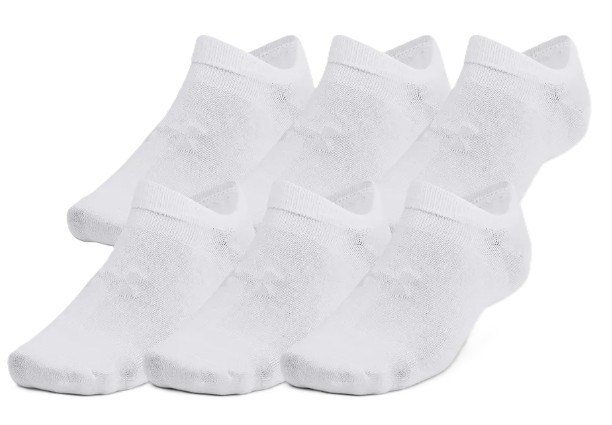 Under Armour Essential No Show Unisex Socken, 6Paar, weiss