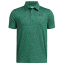 Under Armour Playoff Printed Junior Poloshirt, team kelly grün
