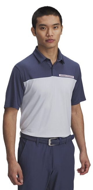 Under Armour T2G Color Block Herren Poloshirt, dunkelblau/grau