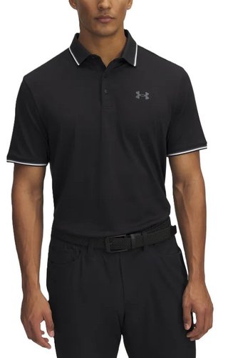 Under Armour Playoff 3.0 Rib Herren Poloshirt, schwarz