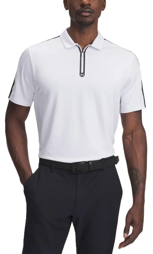Under Armour Drive Zip Herren Poloshirt, weiss