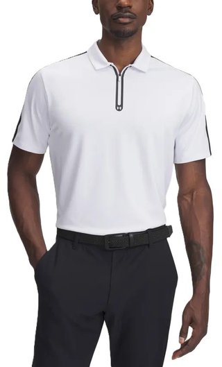 Under Armour Drive Zip Herren Poloshirt, weiss