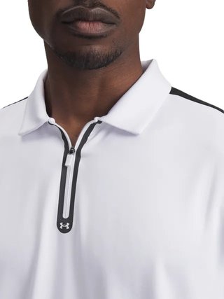 Under Armour Drive Zip Herren Poloshirt, weiss