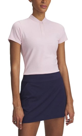 Under Armour Drive Chill SS Damen Poloshirt. rosa