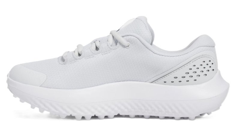 Under Armour Surge Golf Damen Golfschuhe, distant gray/white/metallic silver