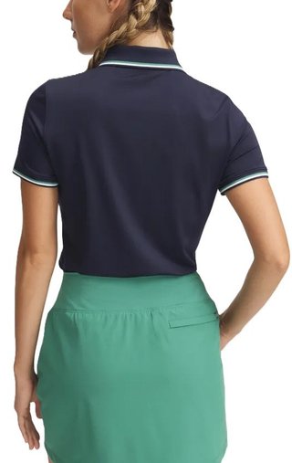 Under Armour Drive SS Rib Damen Poloshirt, dunkelblau