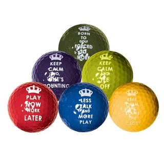 Longridge Keep Calm Golfbälle, 6Stk.