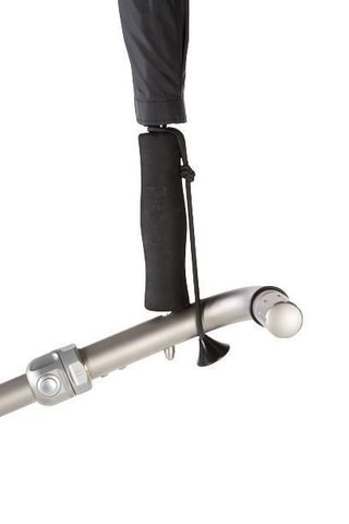 JuCad Teleskop-Golfschirm 68" mit Schirmstift, silber (UV-Schutz)