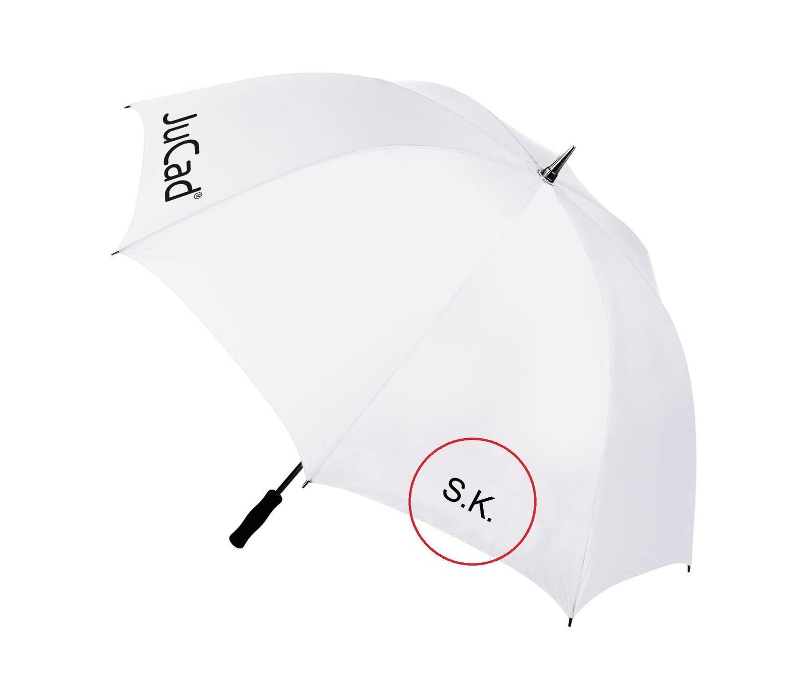 JuCad Teleskop-Golfschirm 68" mit Schirmstift, silber (UV-Schutz)