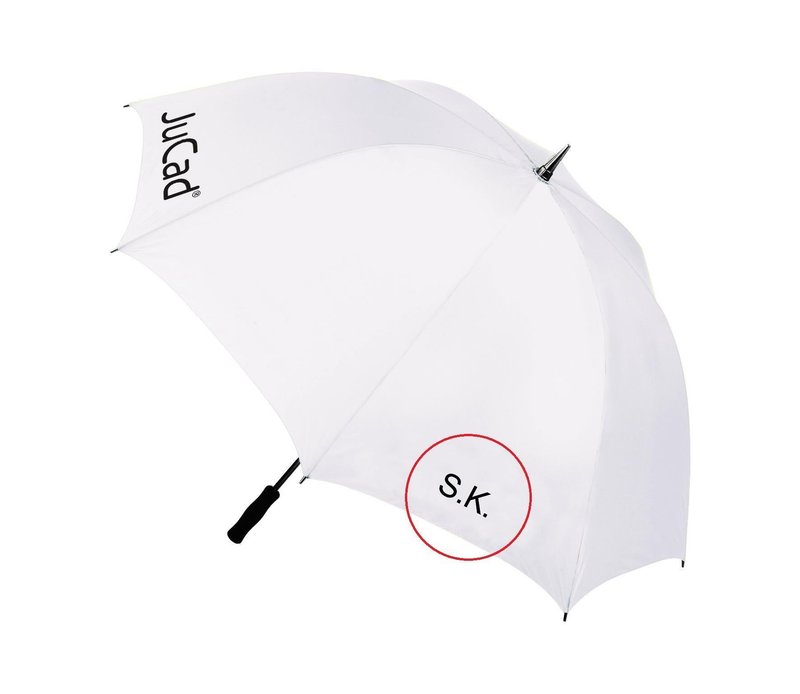 JuCad Teleskop-Golfschirm 68" mit Schirmstift, silber (UV-Schutz)