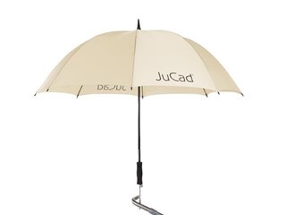 JuCad Teleskop-Golfschirm 68" mit Schirmstift, beige