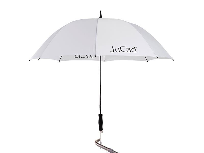 JuCad Teleskop-Golfschirm 68" mit Schirmstift, weiss