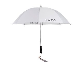 JuCad Teleskop-Golfschirm 68" mit Schirmstift, weiss