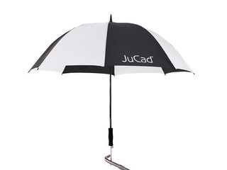 JuCad Teleskop-Golfschirm 68" mit Schirmstift, schwarz/weiss