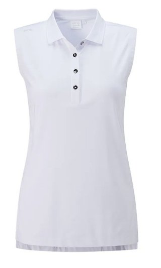 Ping Solene damenloses Poloshirt, weiss