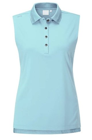 Ping Solene damenloses Poloshirt, blau