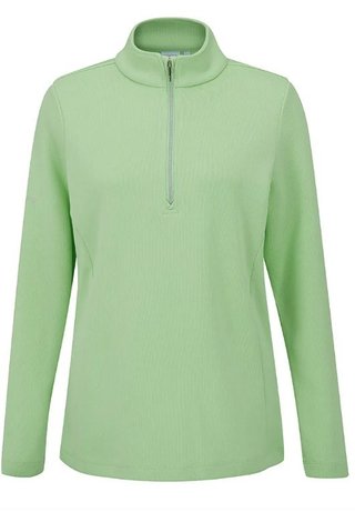 Ping Lyla half zip ribbed Damen Fleecejacke, hellgrün