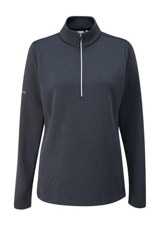 Ping Lyla half zip ribbed Damen Fleecejacke, dunkelblau