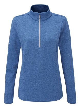 Ping Lyla half zip ribbed Damen Fleecejacke, dunkelblau