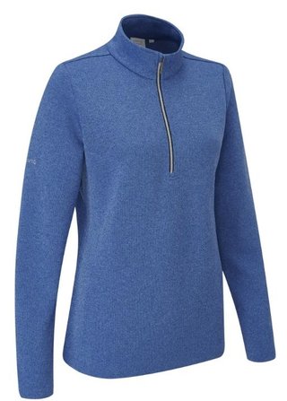 Ping Lyla half zip ribbed Damen Fleecejacke, dunkelblau