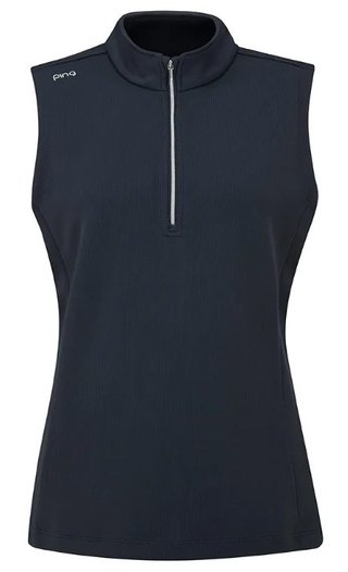 Ping Lyla half zip Damen Weste, dunkelblau