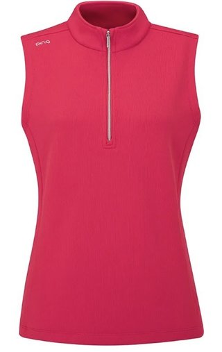 Ping Lyla half zip Damen Weste, rot