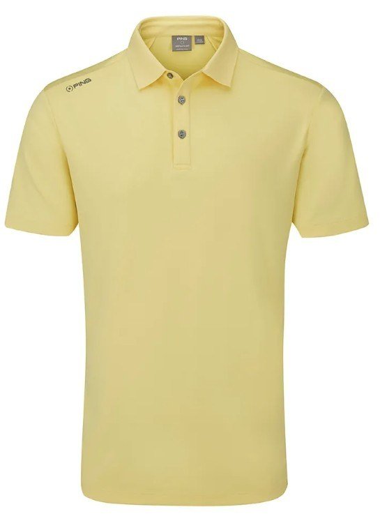 PING Lindum Herren Poloshirt, Zitrone