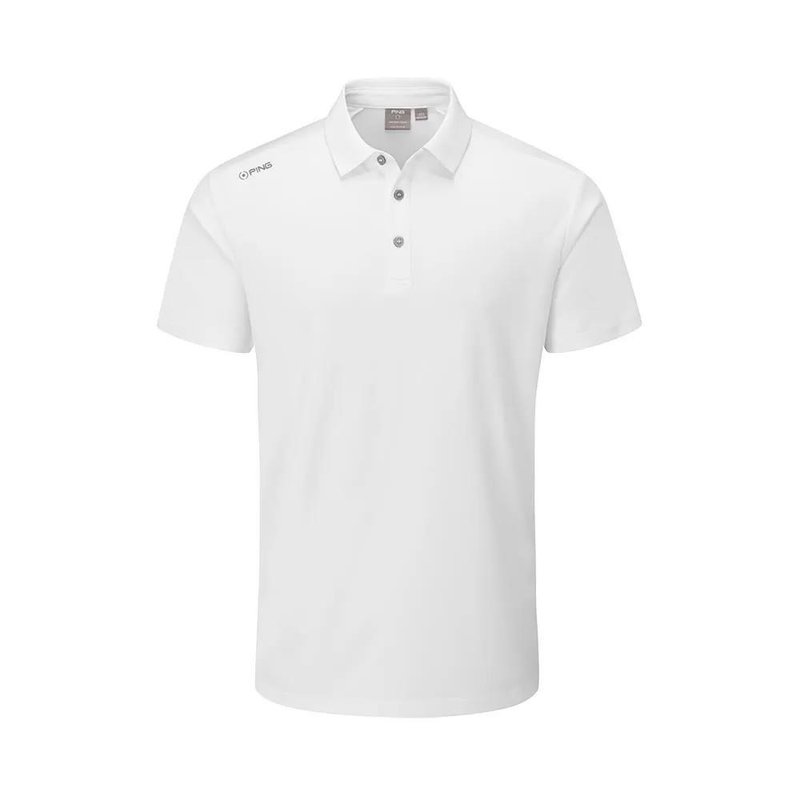 Ping Lindum Herren Poloshirt, weiss