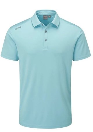PING Lindum Herren Poloshirt, Himmelblau