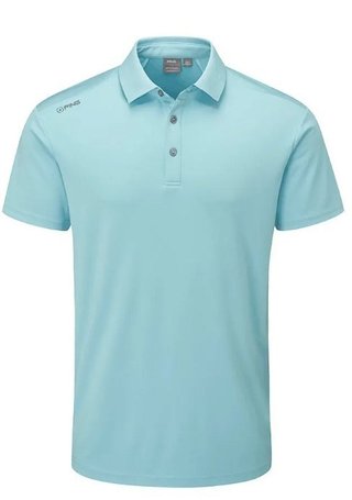 PING Lindum Herren Poloshirt, Himmelblau