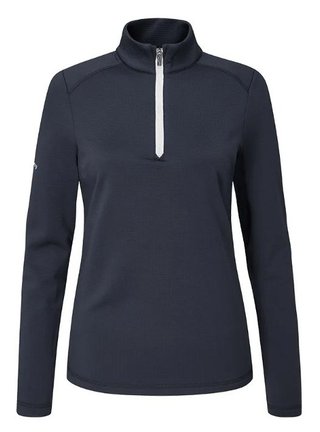PING Sonya Fleece Damen Poloshirt, dunkelblau
