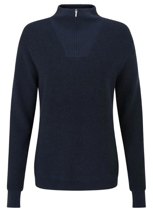 Ping Kaylah Half Zip Lined Damen Pullover, dunkelblau