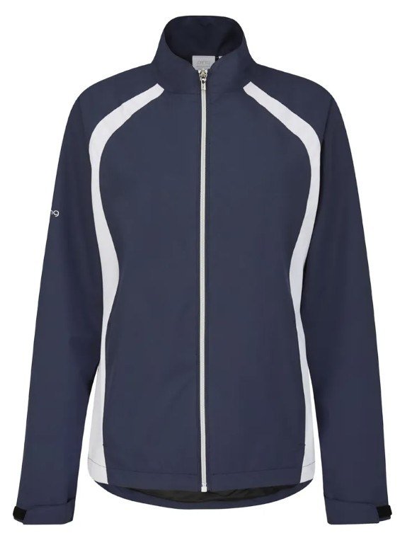 Ping Freda wasserdichte Damenjacke, blau/weiss