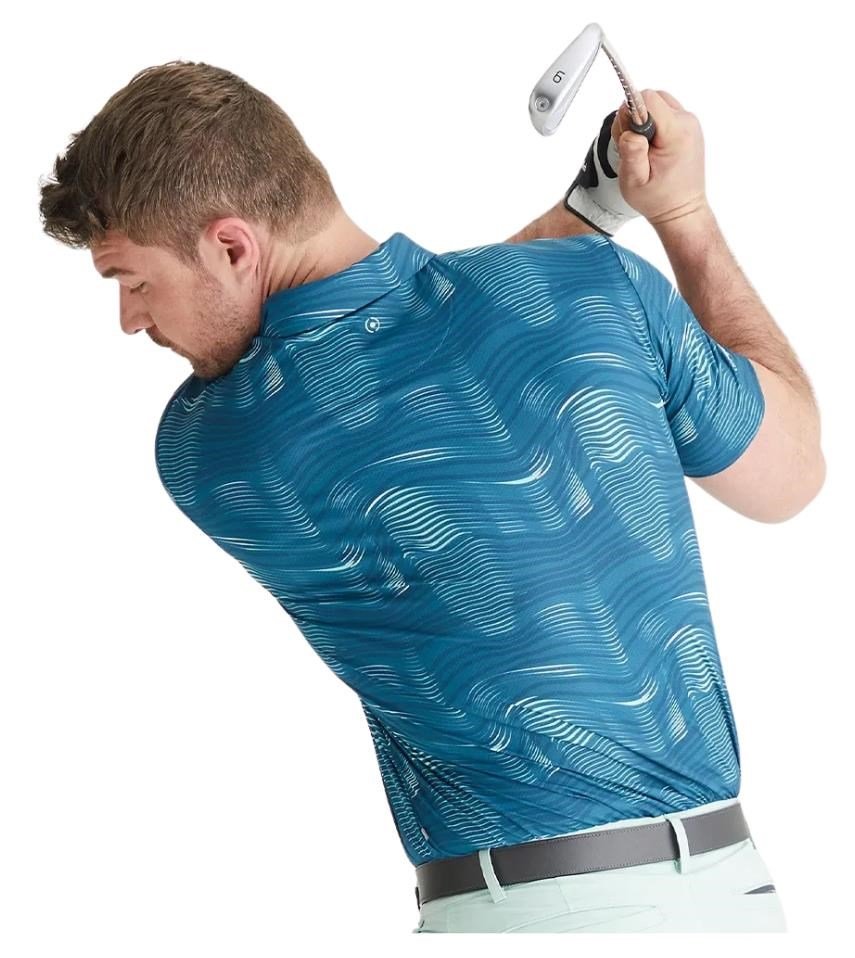 Ping Optic Groove Herren polo, forest multi