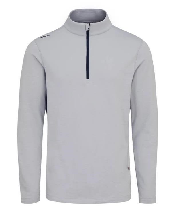 Ping Rhodri Half Zip Fleece Herren Sweatshirt, grau/dunkelblau