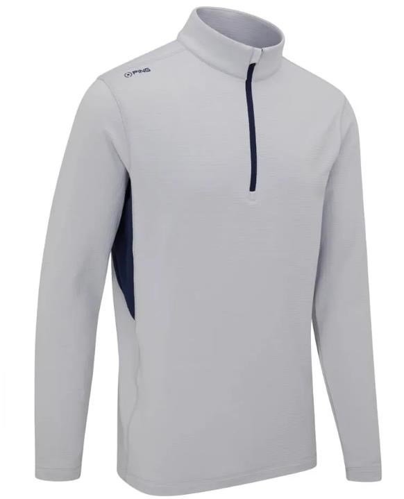 Ping Rhodri Half Zip Fleece Herren Sweatshirt, grau/dunkelblau