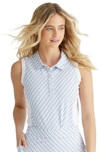 Ping Colleen ärmelloses  Damen Poloshirt, neoteric/weiss