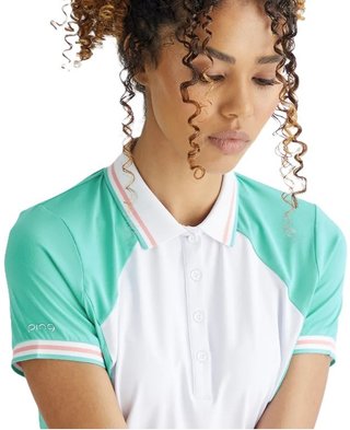 Ping Ali Damen Poloshirt, sweet türkis/weiss