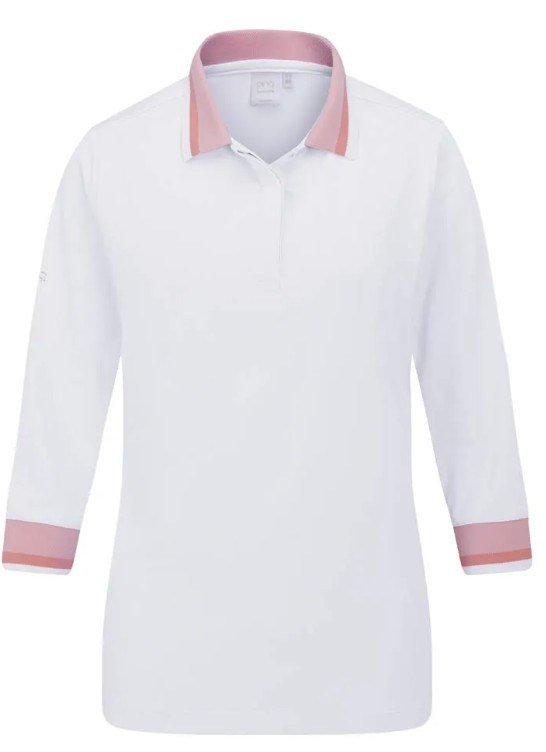 Ping Lindsey Damen Poloshirt, weiss/Zuckererbse