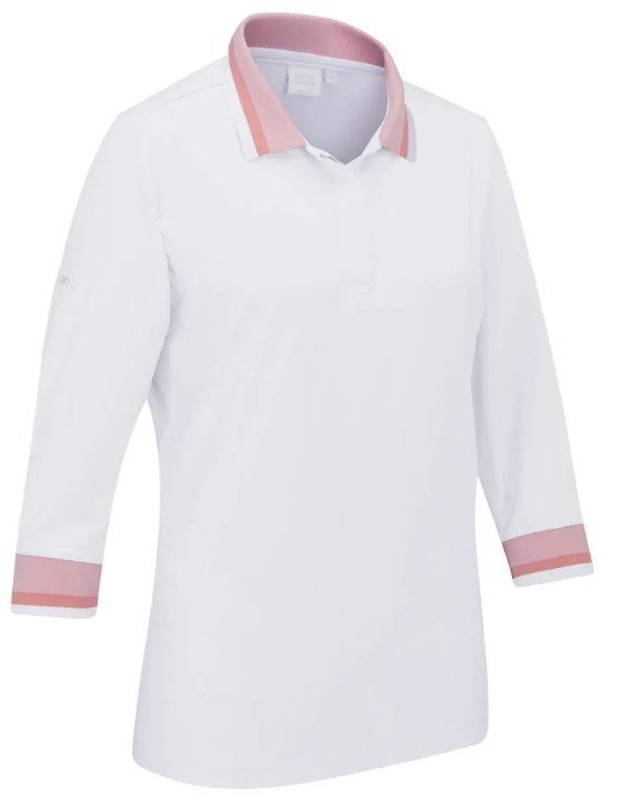 Ping Lindsey Damen Poloshirt, weiss/Zuckererbse