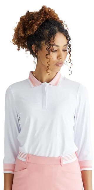 Ping Lindsey Damen Poloshirt, weiss/Zuckererbse