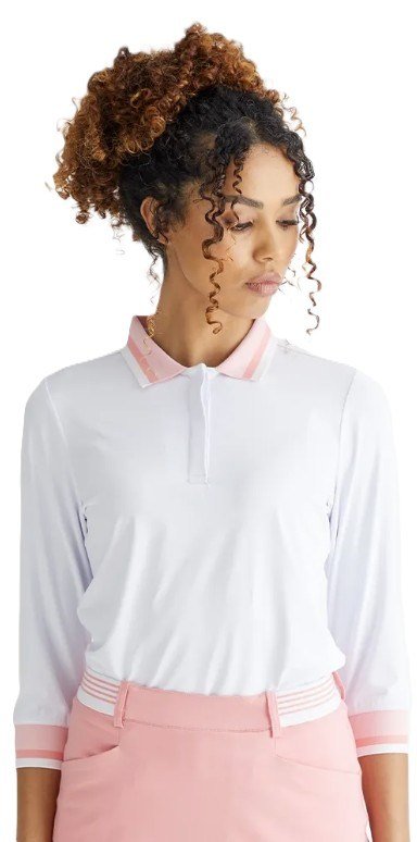 Ping Lindsey Damen Poloshirt, weiss/Zuckererbse